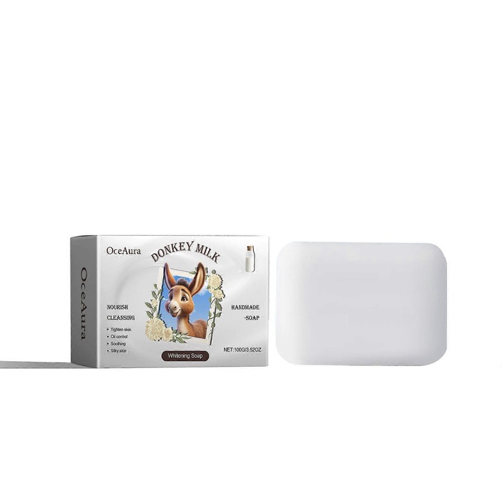 Szamártejes Fehérítő Szappan, 1 szett, Természetes, Hidratáló, 100g