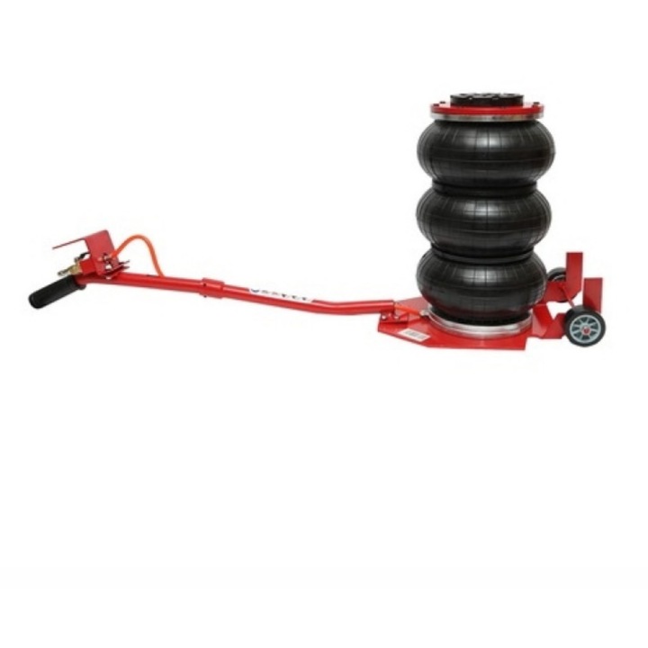 Cric pneumatic profesional idealSTORE cu maner lung 150–400mm 3T, Mecanism profesional pentru ridicare rapida si controlata, Constructie robusta pentru utilizare in ateliere si service auto