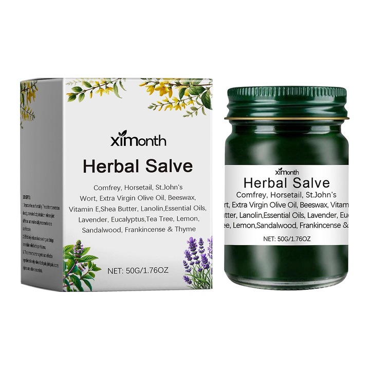 Feketenadálytő gyógynövényes kenőcs, 50g, feszültség, ízületi merevség csillapítására, 1/2/3 darabos készlet