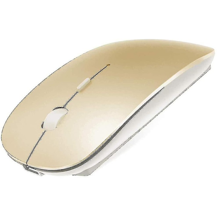 Mouse Bluetooth, 1600 dpi, design ultra subtire, aurie