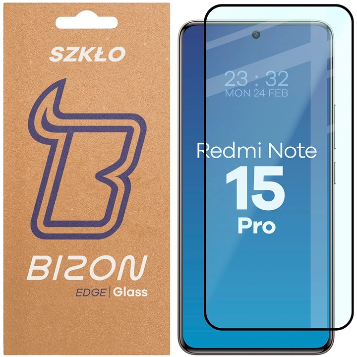 Стъклен протектор, Bizon Glass Edge 2 за Xiaomi Redmi Note 15 Pro