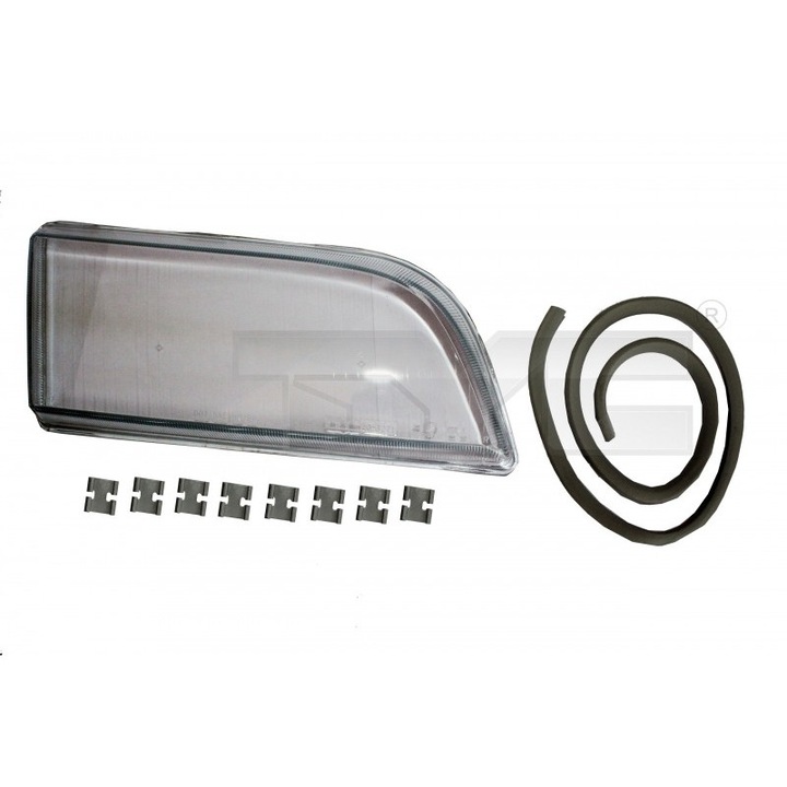 Geam stâng pentru far, TYC, compatibil cu Volvo S40, TYC, 1998-1999, 30864583