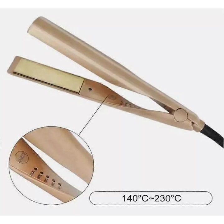 Placa de indreptat si ondulat par Navoby 2 in 1, 1200W, aurie