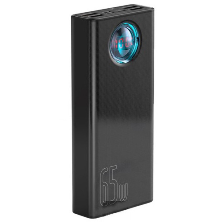 Acumulator externa Baseus Amblight, 30000 mAh, 65W, Negru – PPLG000101