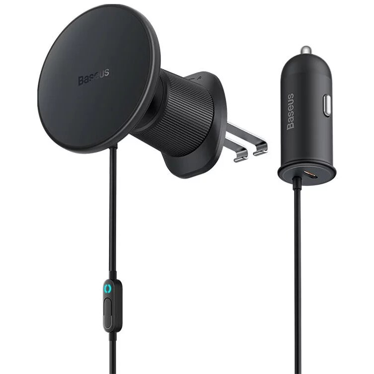 Suport magnetic auto CW01, USB-C, 40W, Negru – C40141000111-00