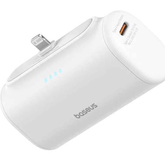 Acumulator extern Baseus Compact PowerBank IP, 5000 mAh, 20W, Alb