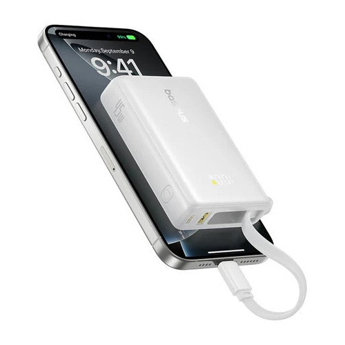 Acumulator extern Baseus PicoGo, 10000 mAh, 45W, Alb - eMAG.ro