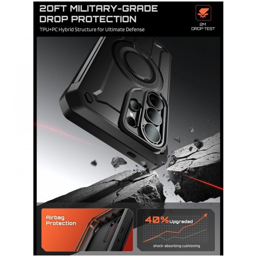 Husa de protectie Supcase Unicorn Beetle Pro Mag Magsafe 2-Set pentru Galaxy S26 Ultra Negru