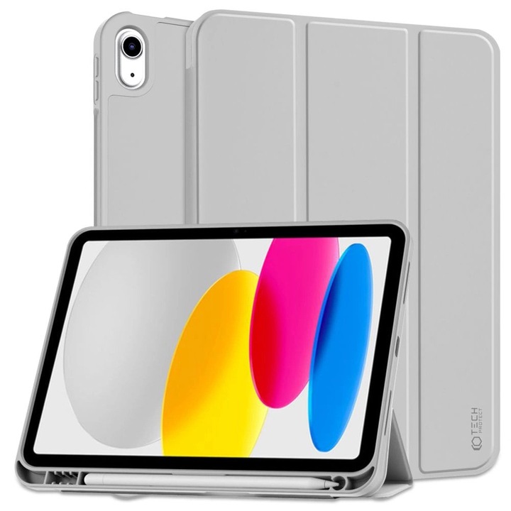 Husa de protectie Tableta Tech-Protect SC Pen iPad 10.9" 10 / 2022 / 11" 11 / 2025 Gri