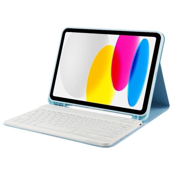 Husa de protectie Tableta Tech-Protect SC Pen + Keyboard iPad 10.9" 10 / 2022 / 11" 11 / 2025 Sky Blue