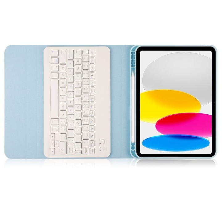Husa de protectie Tableta Tech-Protect SC Pen + Keyboard iPad 10.9" 10 / 2022 / 11" 11 / 2025 Sky Blue