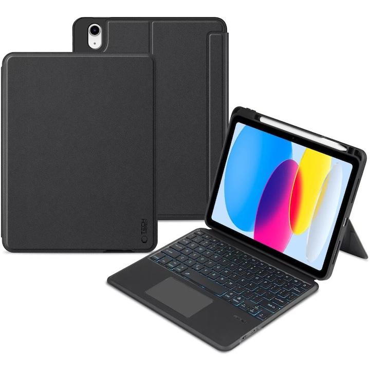 Husa de protectie Tableta Tech-Protect SCmag Pen + Keyboard iPad 10.9" 10 / 2022 / 11" 11 / 2025 Negru