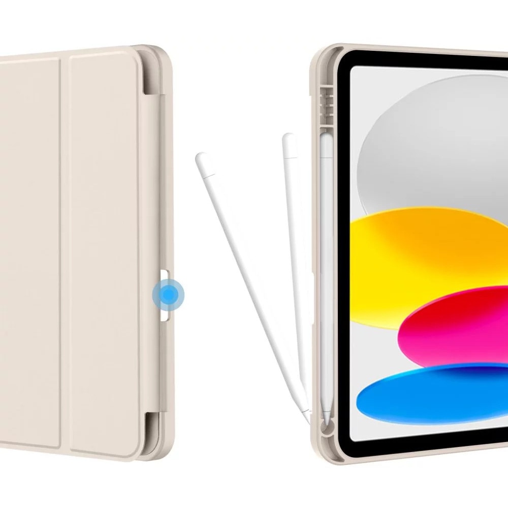 Husa Tech-Protect Smartcase Pen compatibila cu iPad 10.9 inch 2022 Starlight