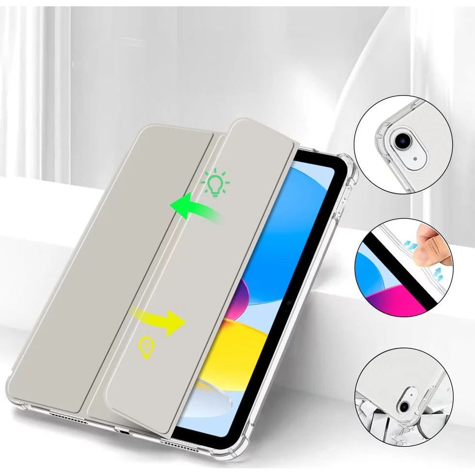 Husa de protectie Tableta Tech-Protect SC Pen Hybrid iPad 10.9" 10 / 2022 / 11" 11 / 2025 Crystal Argintiu