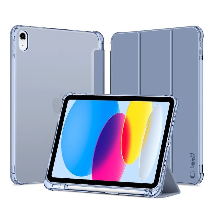 Husa de protectie Tableta Tech-Protect SC Pen Hybrid iPad 10.9" 10 / 2022 / 11" 11 / 2025 Crystal Blue
