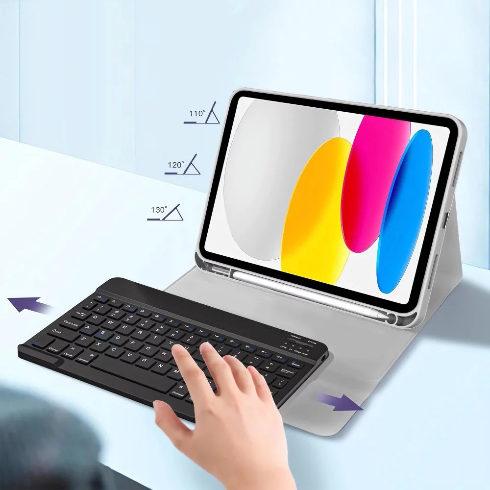 Husa de protectie Tableta Tech-Protect SC Pen + Keyboard iPad 10.9" 10 / 2022 / 11" 11 / 2025 Gri
