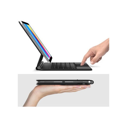 Husa de protectie tableta cu tastatura Tech-Protect Smartcase Magnetic iPad 10.9" 10 / 2022 / 11" 11 / 2025 Negru