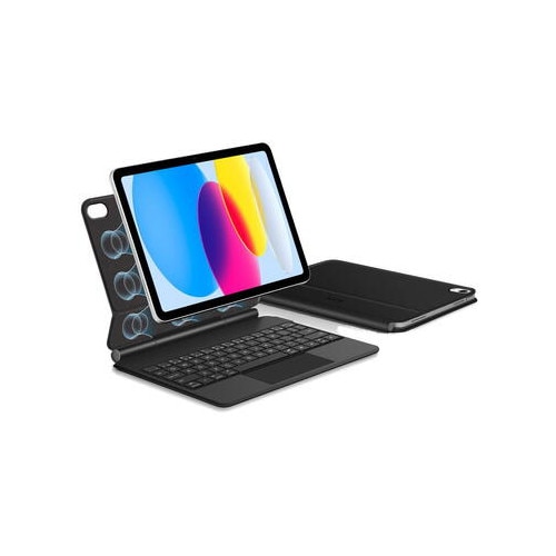 Husa de protectie tableta cu tastatura Tech-Protect Smartcase Magnetic iPad 10.9" 10 / 2022 / 11" 11 / 2025 Negru