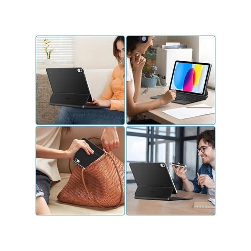 Husa de protectie tableta cu tastatura Tech-Protect Smartcase Magnetic iPad 10.9" 10 / 2022 / 11" 11 / 2025 Negru