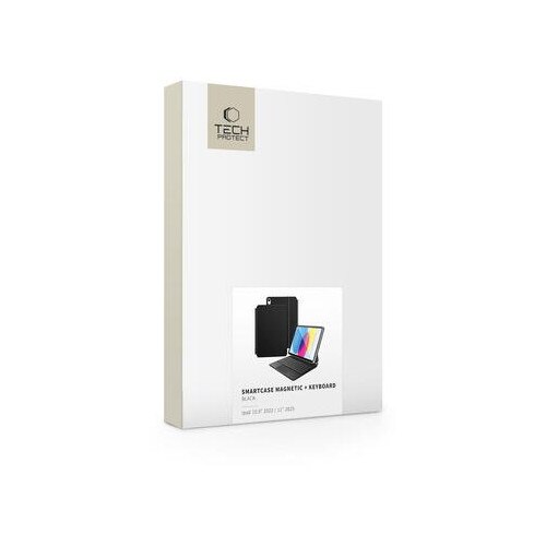 Husa de protectie tableta cu tastatura Tech-Protect Smartcase Magnetic iPad 10.9" 10 / 2022 / 11" 11 / 2025 Negru