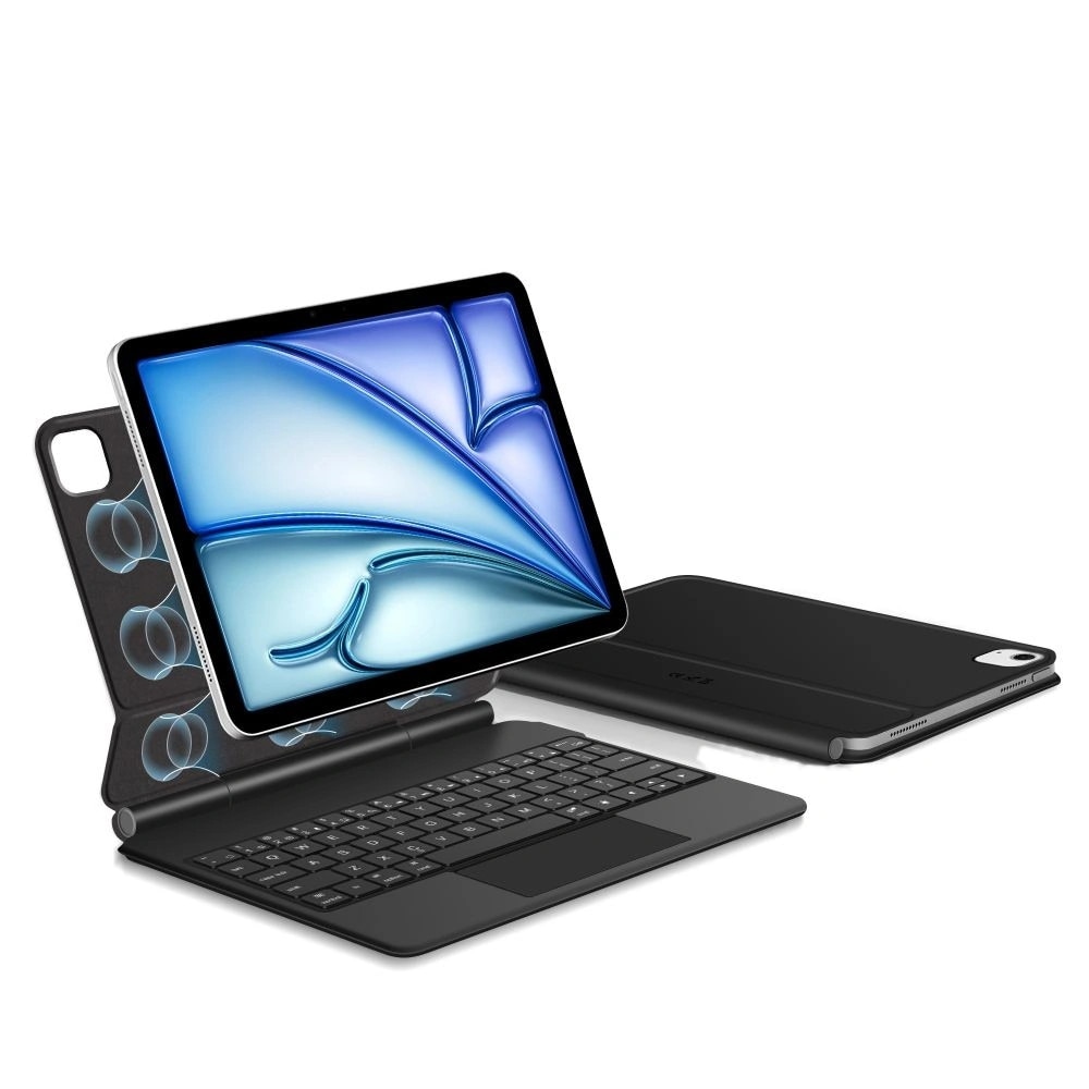 Husa de protectie tableta cu tastatura Tech-Protect Smartcase Magnetic iPad Air 10.9" 4 / 5 / 2020-2022 / 11" 6 / 7 / 2024-2025 Negru