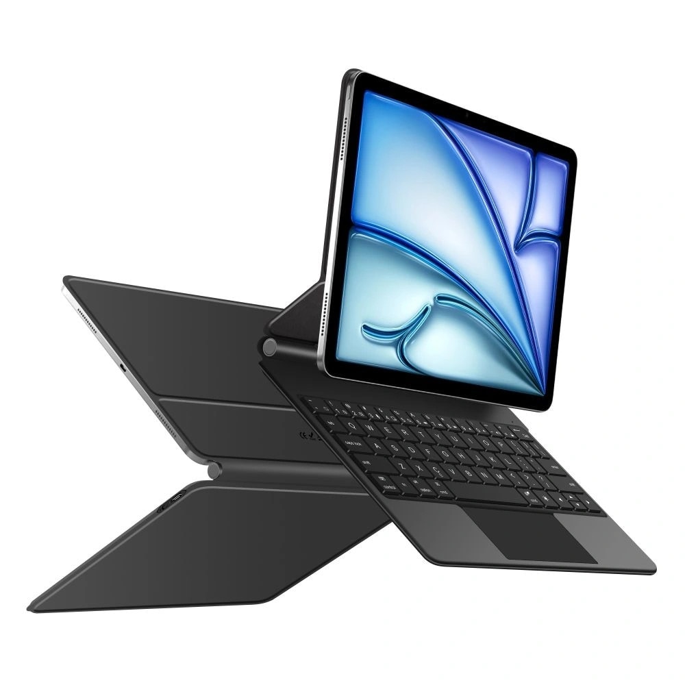 Husa de protectie tableta cu tastatura Tech-Protect Smartcase Magnetic iPad Air 10.9" 4 / 5 / 2020-2022 / 11" 6 / 7 / 2024-2025 Negru