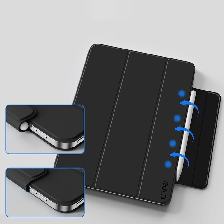 Husa de protectie tableta Tech-Protect Smartcase Magnetic iPad 10.9" 10 / 2022 / 11" 11 / 2025 Negru