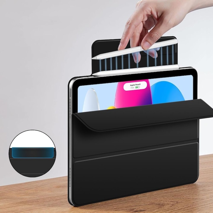 Husa de protectie tableta Tech-Protect Smartcase Magnetic iPad 10.9" 10 / 2022 / 11" 11 / 2025 Negru