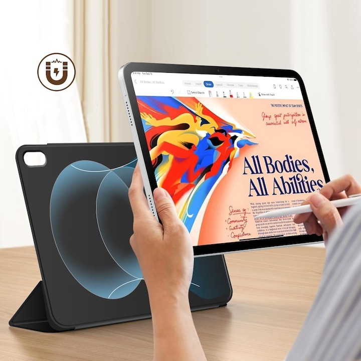 Husa de protectie tableta Tech-Protect Smartcase Magnetic iPad 10.9" 10 / 2022 / 11" 11 / 2025 Negru