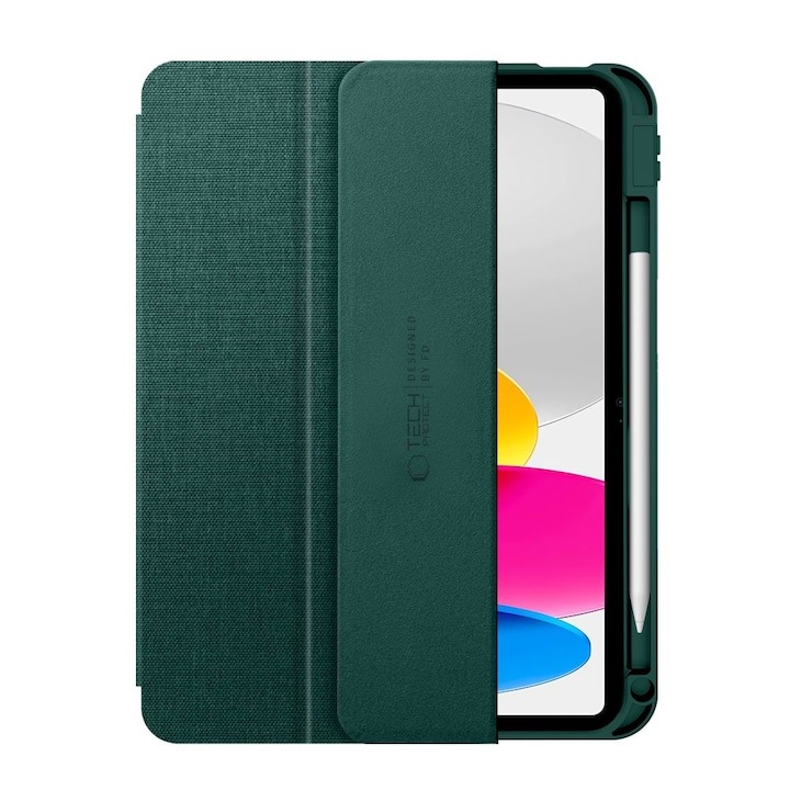 Husa de protectie tableta Tech-Protect SC Pen Canvas iPad 10.9" 10 / 2022 / 11" 11 / 2025 Moss Green