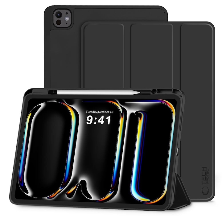 Husa de protectie tableta Tech-Protect SC Pen iPad Pro 11" 5 / 6 2024-2025 Negru
