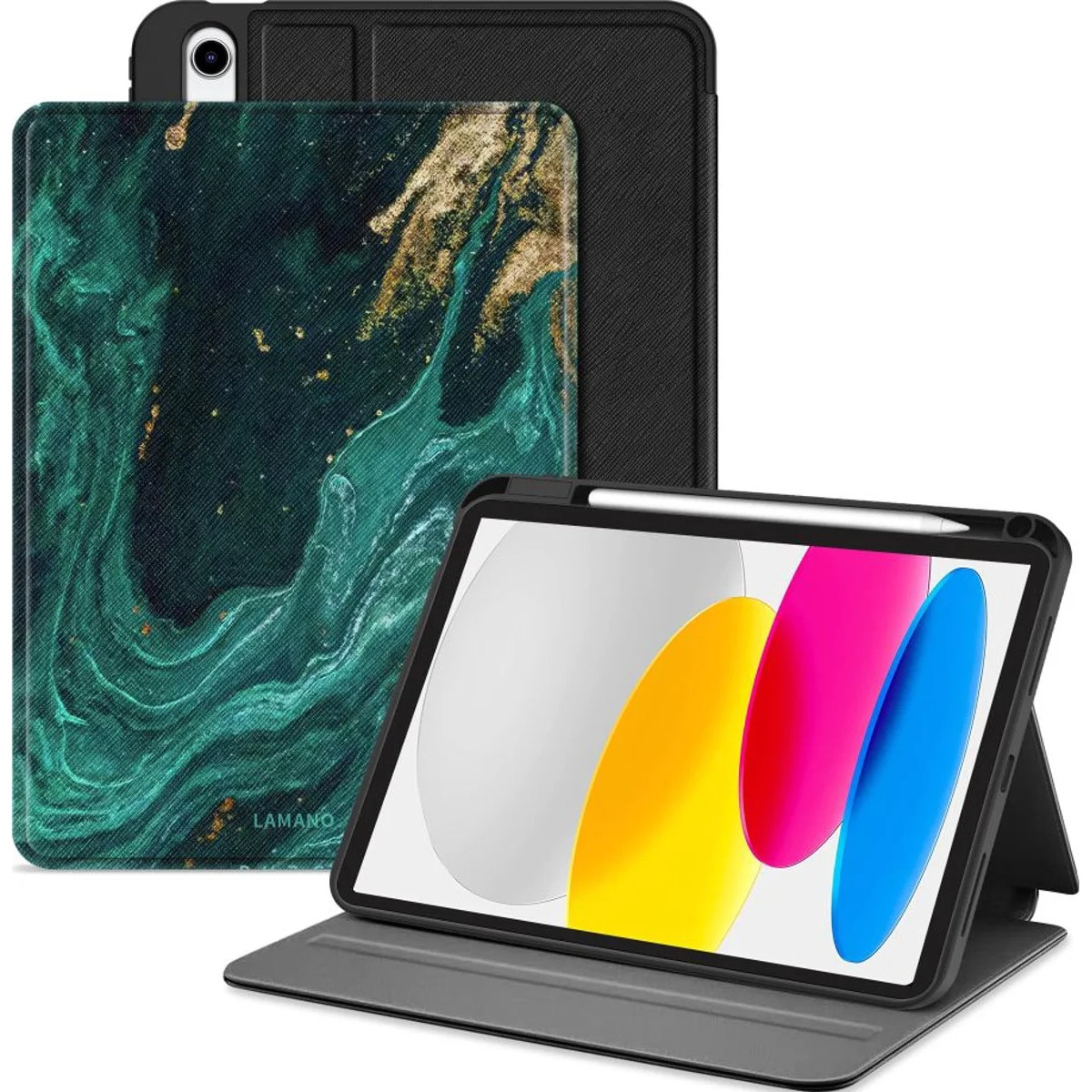 Husa de protectie tableta Tech-Protect Lamano iPad 10.9" 10 / 2022 / 11" 11 / 2025 Verde Aura