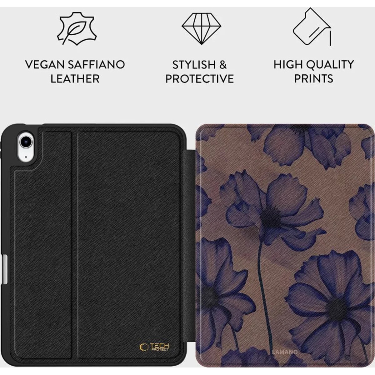 Husa de protectie tableta Tech-Protect Lamano iPad 10.9" 10 / 2022 / 11" 11 / 2025 Velvet Night