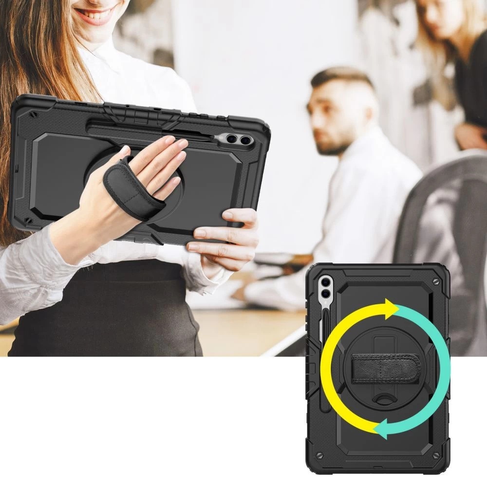 Husa de protectie tableta Tech-Protect Solid360 pentru Galaxy Tab S9 11.0 / S9 Fe / S10 Fe / S10 Lite 10.9 X710 / X716B / X510 / X516B / X520 / X526 / X400 / X406B Negru