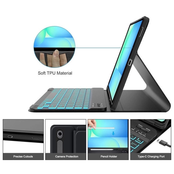 Husa de protectie tableta Tech-Protect SC Pen + Keyboard pentru Galaxy Tab S10 Fe+ Plus 13.1 X620 / X626B Negru