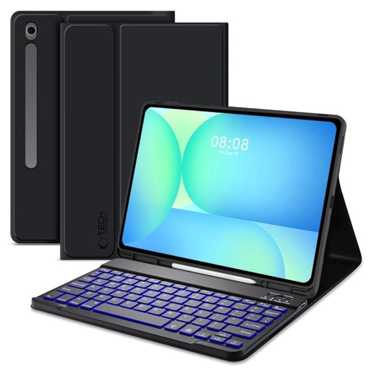 Husa de protectie tableta Tech-Protect SC Pen + Keyboard pentru Galaxy Tab S10 Fe+ Plus 13.1 X620 / X626B Negru