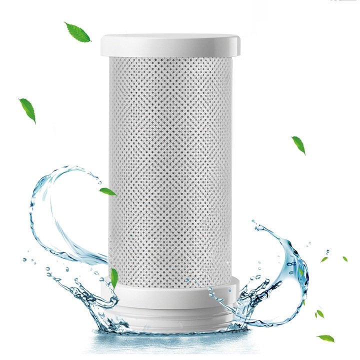 Cartus filtrant, rezerva, pentru Filtru de Apa Robinet NEOSOR, Generatia 4 cu 12 Straturi de Purificare, UV Antibacterian, Afisaj LED Temperatura si Uzura Filtru, Elimina Clor/Rugina/Bacterii, Pastreaza Mineralele, 12 Straturi de Purificare