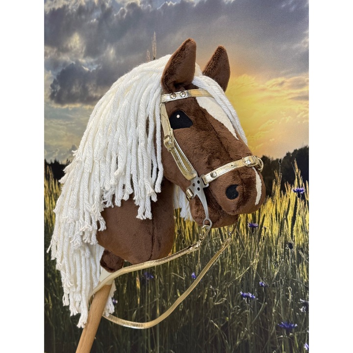 Calut hobby KHT AURORA, Palomino cu grasime crem, 33x40cm, set cu bat detasabil