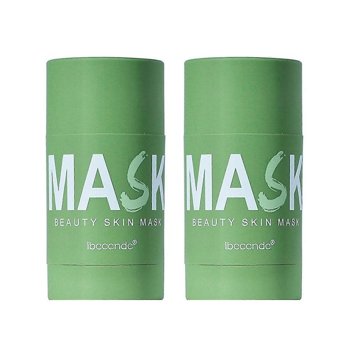 Masca pentru fata, Green Tea, set 2 bucati, curatare profunda, control ulei, 10x10cm