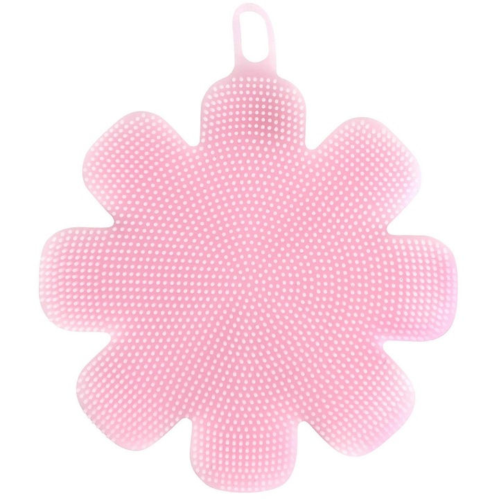 Burete multifunctional din silicon, forma de floare, design cu fir, usor de curatat, multicolor