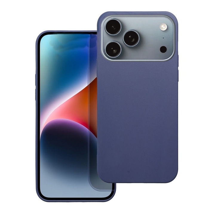 Telefontok iPhone 17 Pro készülékkel kompatibilis - kék szilikon hátlap tok