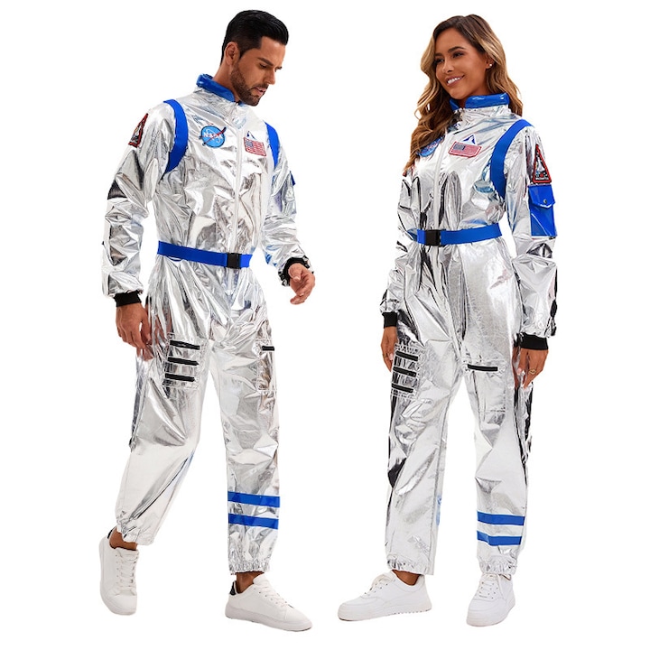 Costum astronaut, Argintiu/Albastru, M