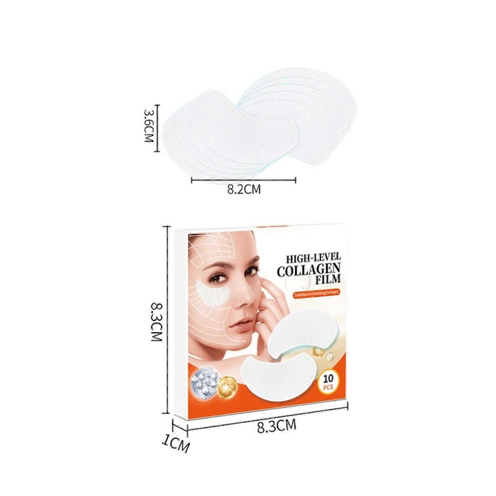 Masca pentru ochi, 10 bucati, elastica, hidratanta, 8.2x3.6cm