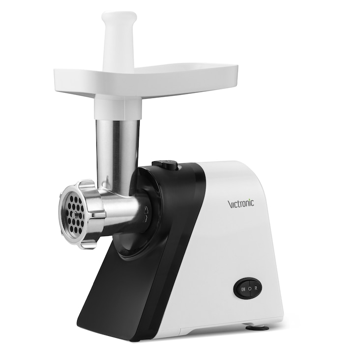 Masina de tocat electrica Victronic, cu accesorii pentru carnati, Putere 600 W, 1 cutit si 2 site de taiere, MG5028