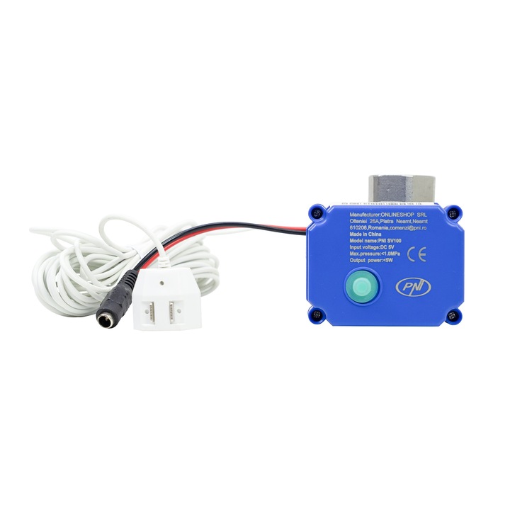 Kit anti-inundatie PNI SV100 PRO senzor si electrovalva DN20 3/4, 1.0MPa, IP65