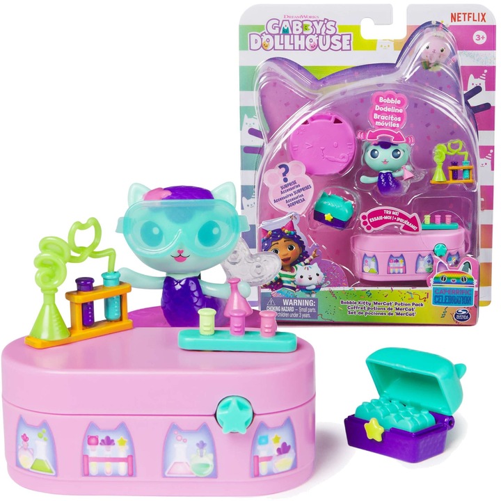 Комплект фигурки сирени от Къщата за кукли на Габи, аксесоари, 4 см, многоцветен, 22x18x4,5 см