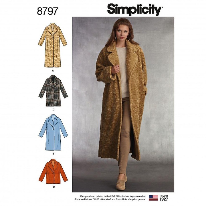 Varrásminta Simplicity 8797, vonzó mintázatú modell, utasításokkal, 30x45cm