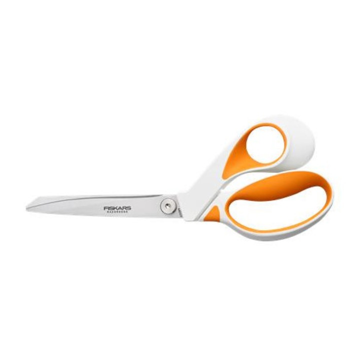 Foarfecă, uz general, 23 cm, FISKARS "RazorEdge Softgrip", portocaliu-alb