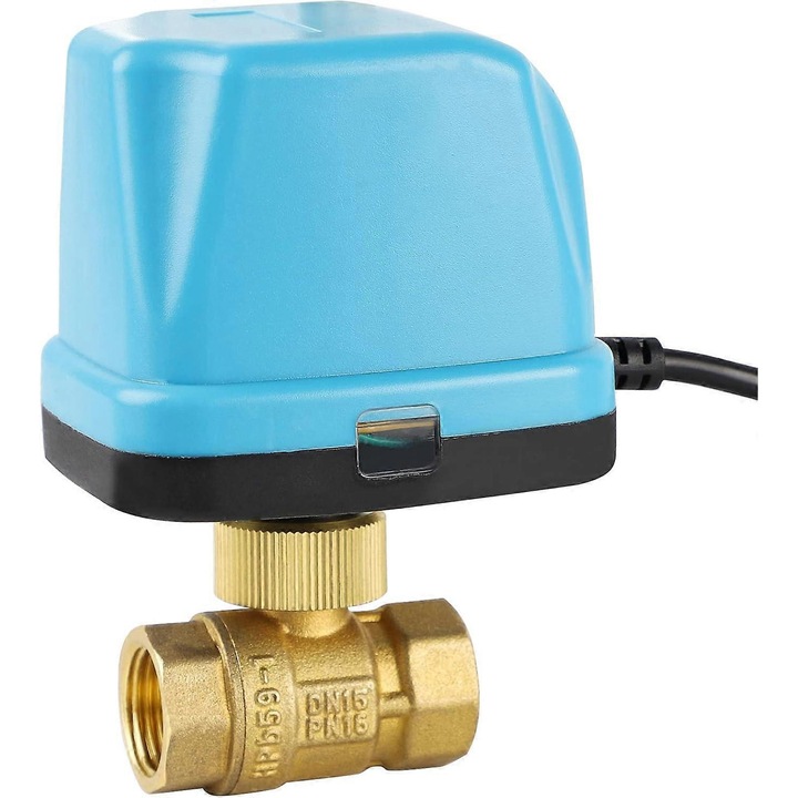 Motoros golyóscsap 2 utas DN15, sárgaréz, 220V, 6-20W