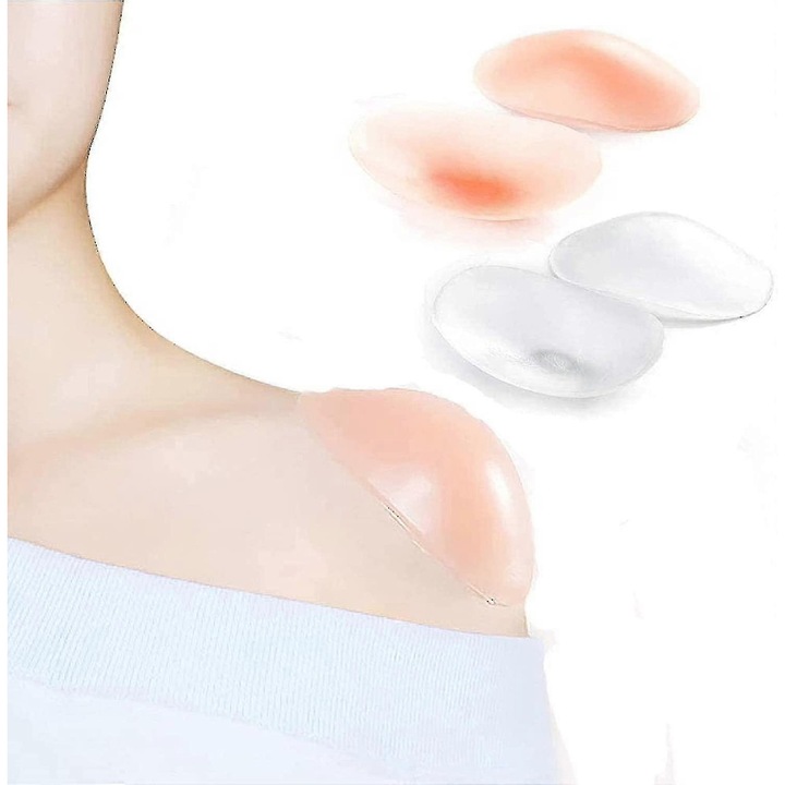 2 pár öntapadós, légáteresztő szilikon vállpárna, 13x7cm